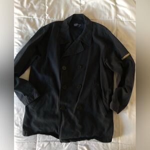 Nautica Men’s Dark Navy Double-Breasted Pea Coat